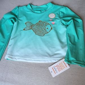 Carter's 5T Girl's swim shirt top UPF 50